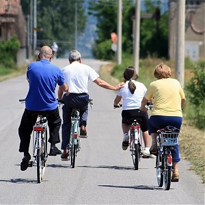 pineto, bicicletta