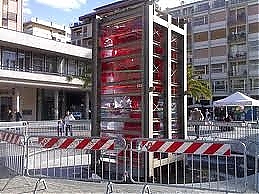 pescara, calice, toyo ito, teatro d'annunzio, huge wine glass, museo michetti