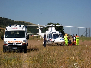 incidente, popoli, azienda, ambulanza