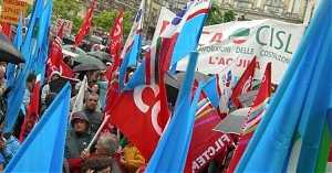 cisl, l'aquila, cgil, sciopero, uil