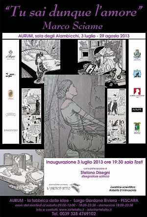 aurum, mostra, fumetto, tu sai dunque l'amore, marco sciame, stefano disegni, l'artefatto