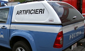 polizia, bomba, artificieri