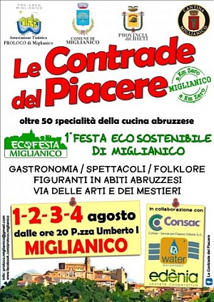 miglianico, contrade del piacere