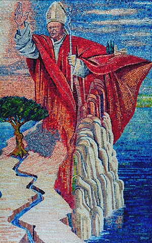 gran sasso, mosaico, giovanni paolo II