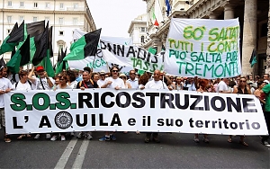 scontro, ricostruzione, l'aquila, roma, sentenza, manifestazione