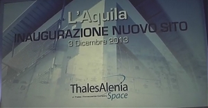 l'aquila, inaugurazione, thales, alenia