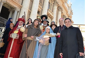 rivisondoli, presepe, Papa Francesco, figuranti, vivente