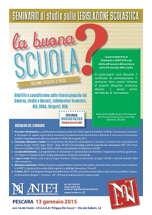 scuola, corso, de cecco, seminario, legislazione, anief, marcello pacifico